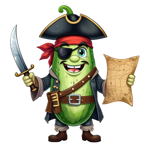 🏴‍☠ Стикер «cucumber team» для Telegram