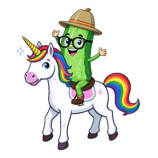 🦄 Стикер «cucumber team» для Telegram