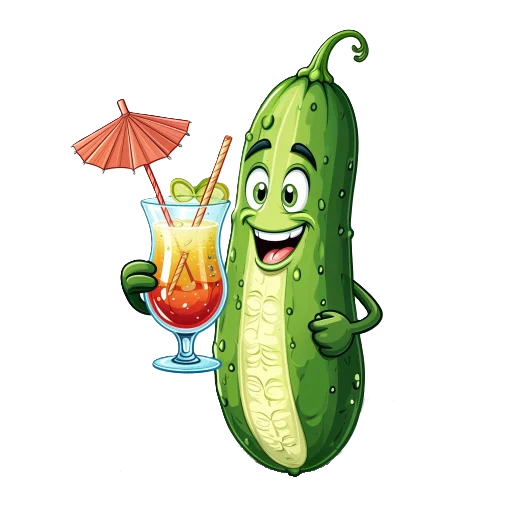 🍹 Стикер «cucumber team» для Telegram