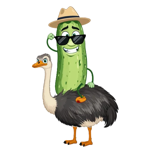 🦤 Стикер «cucumber team» для Telegram