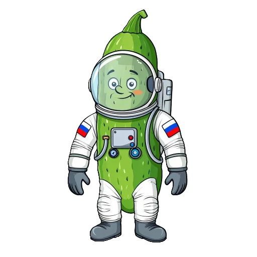 👩‍🚀 Стикер «cucumber team» для Telegram