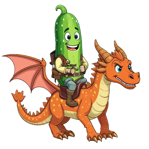 🐲 Стикер «cucumber team» для Telegram