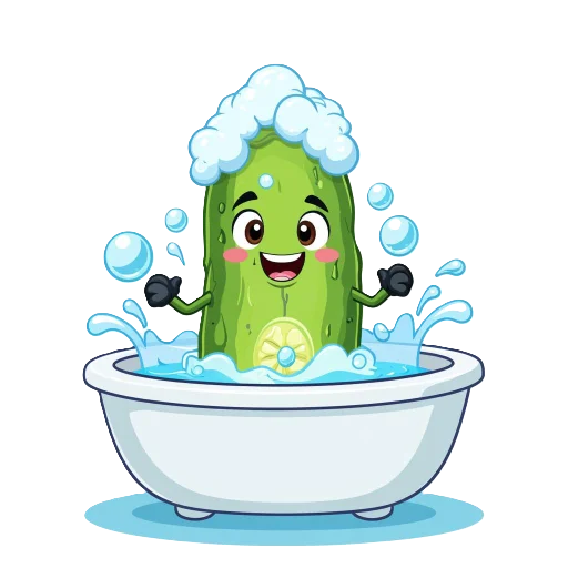 🛀 Стикер «cucumber team» для Telegram
