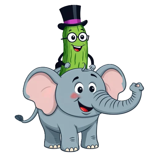 🐘 Стикер «cucumber team» для Telegram