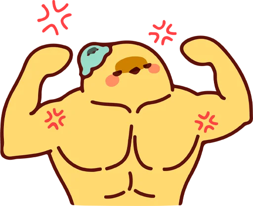 💪 Стикер «Cup duck&;s daily life» для Telegram