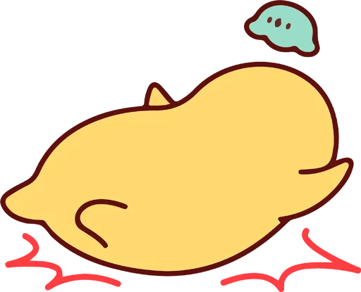 📉 Стикер «Cup duck&;s daily life» для Telegram