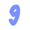 9⃣ Эмодзи «Фиолетовые буквы, цифры» для Telegram