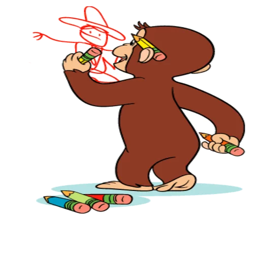 🙉 Стикер «Curioso come George» для Telegram
