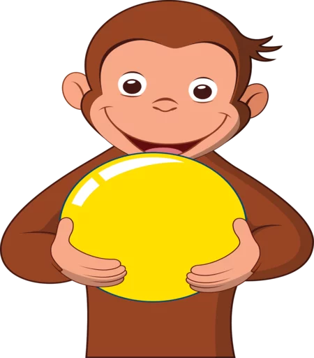🌕 Стикер «Curioso come George» для Telegram