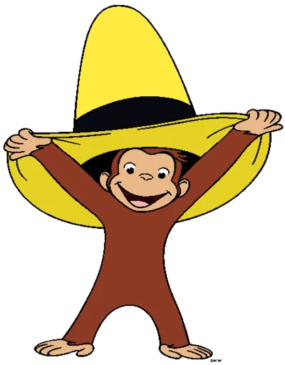 👒 Стикер «Curioso come George» для Telegram