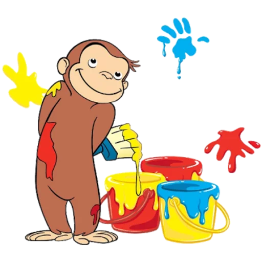 🐾 Стикер «Curioso come George» для Telegram