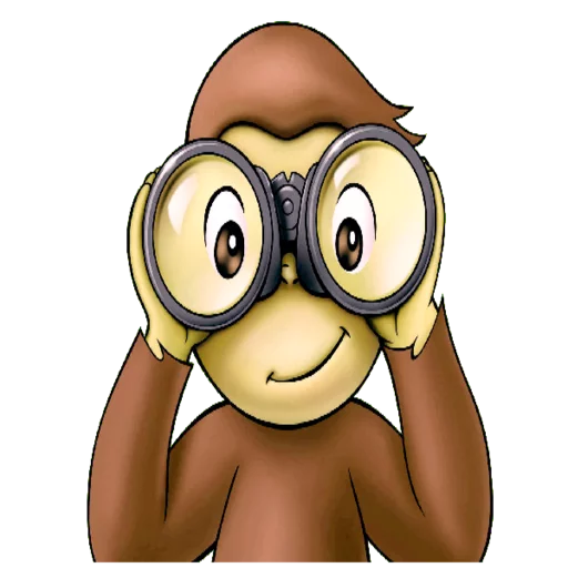 👀 Стикер «Curioso come George» для Telegram