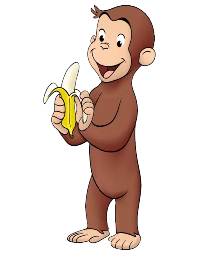 🍌 Стикер «Curioso come George» для Telegram