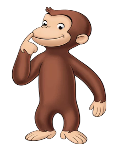 👃 Стикер «Curioso come George» для Telegram