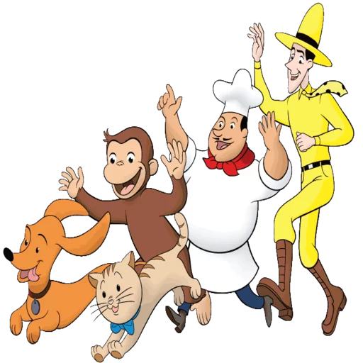 👨 Стикер «Curioso come George» для Telegram