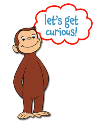 🤔 Стикер «Curioso come George» для Telegram
