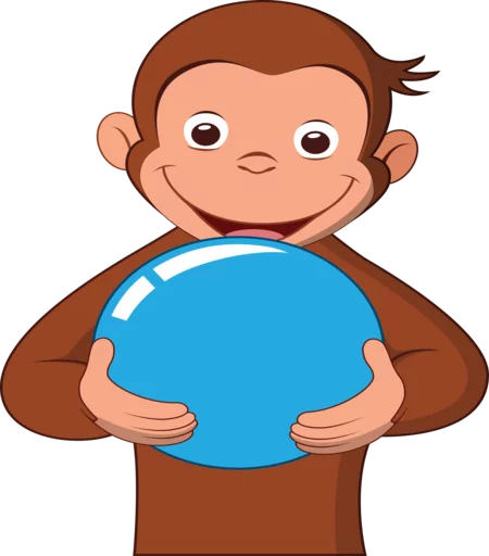 🌎 Стикер «Curioso come George» для Telegram