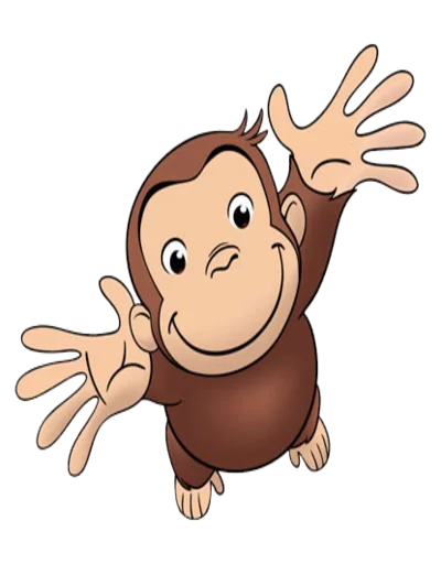 🤗 Стикер «Curioso come George» для Telegram