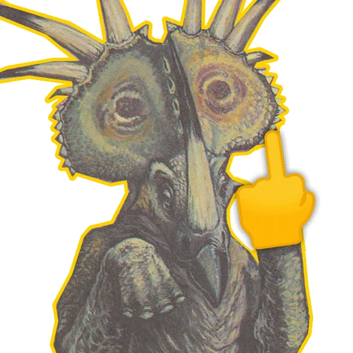 🖕 Стикер «cursed dinosaurs» для Telegram