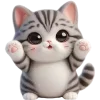 Стикер 23 🥺полосатый котёнок