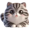 Стикер 25 🥺полосатый котёнок