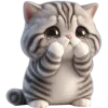 Стикер 12 🥺полосатый котёнок