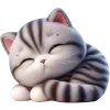 Стикер 5 🥺полосатый котёнок