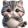 Стикер 8 🥺полосатый котёнок