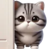 Стикер 15 🥺полосатый котёнок