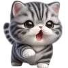 Стикер 11 🥺полосатый котёнок