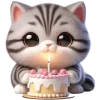 Стикер 18 🥺полосатый котёнок