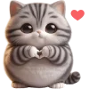 Стикер 9 🥺полосатый котёнок