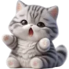 Стикер 27 🥺полосатый котёнок