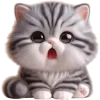 Стикер 17 🥺полосатый котёнок