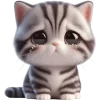 Стикер 13 🥺полосатый котёнок