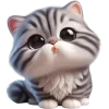 Стикер 30 🥺полосатый котёнок