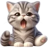 Стикер 7 🥺полосатый котёнок