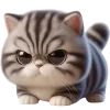 Стикер 14 🥺полосатый котёнок
