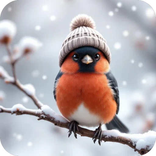 🦜 Стикер «Зимние животные» для Telegram