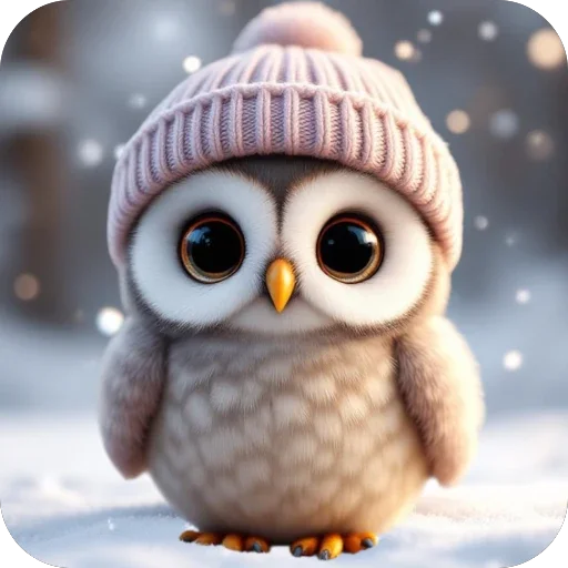 🦉 Стикер «Зимние животные» для Telegram