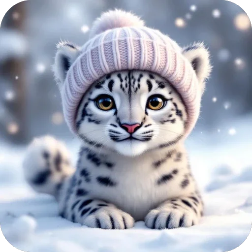🐯 Стикер «Зимние животные» для Telegram