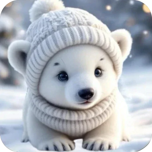 Стикерпак Зимние животные для Telegram