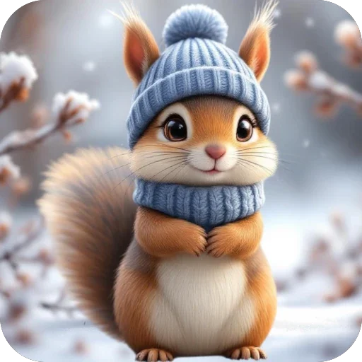🐿 Стикер «Зимние животные» для Telegram
