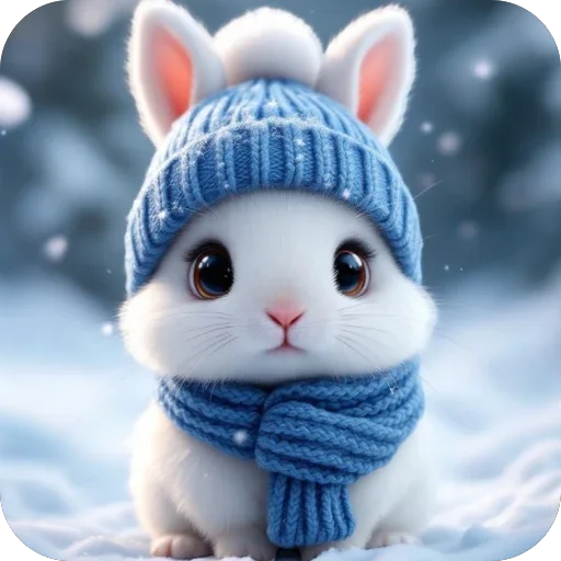 🐰 Стикер «Зимние животные» для Telegram