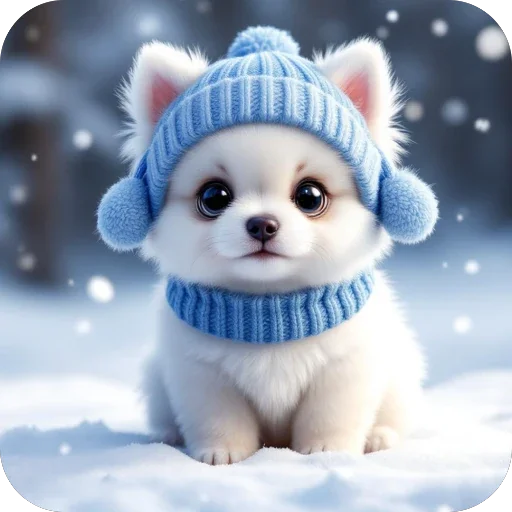 🧢 Стикер «Зимние животные» для Telegram