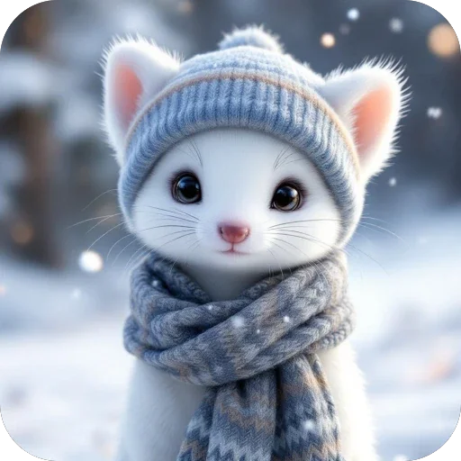 🧢 Стикер «Зимние животные» для Telegram