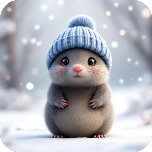 🐹 Стикер «Зимние животные» для Telegram