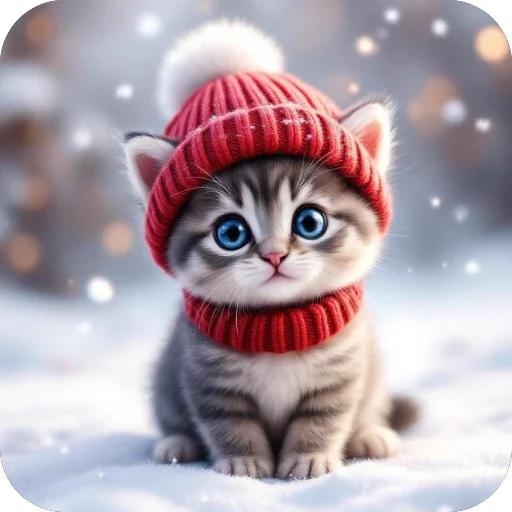 🐈 Стикер «Зимние животные» для Telegram