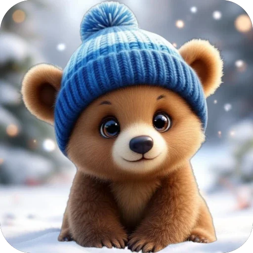 🐻 Стикер «Зимние животные» для Telegram