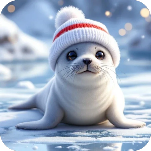 🦭 Стикер «Зимние животные» для Telegram